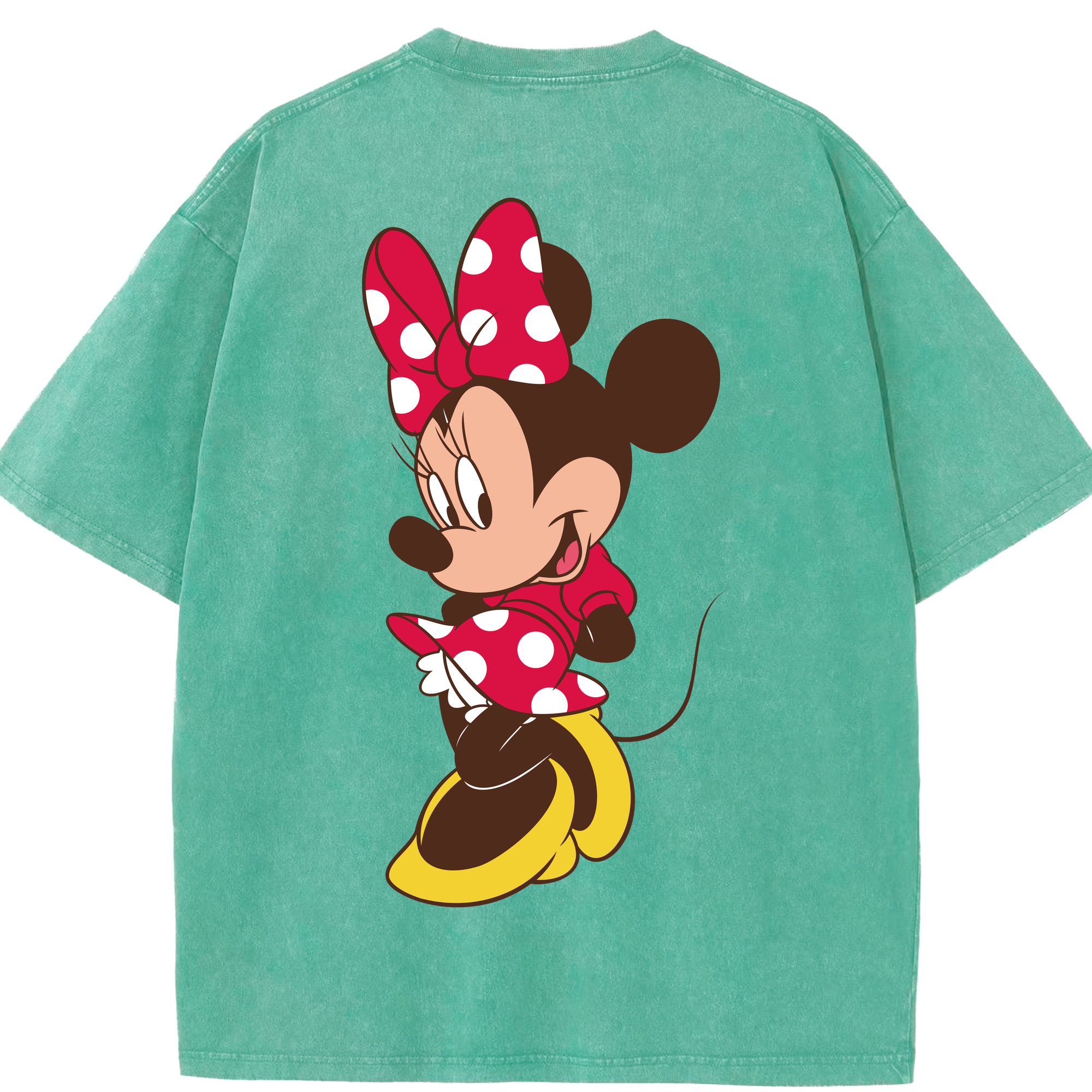 （画像用） ミッキーマウス Mickey Mouse 綿100% ヴィンテージ風 半袖Tシャツ（背面プリント）